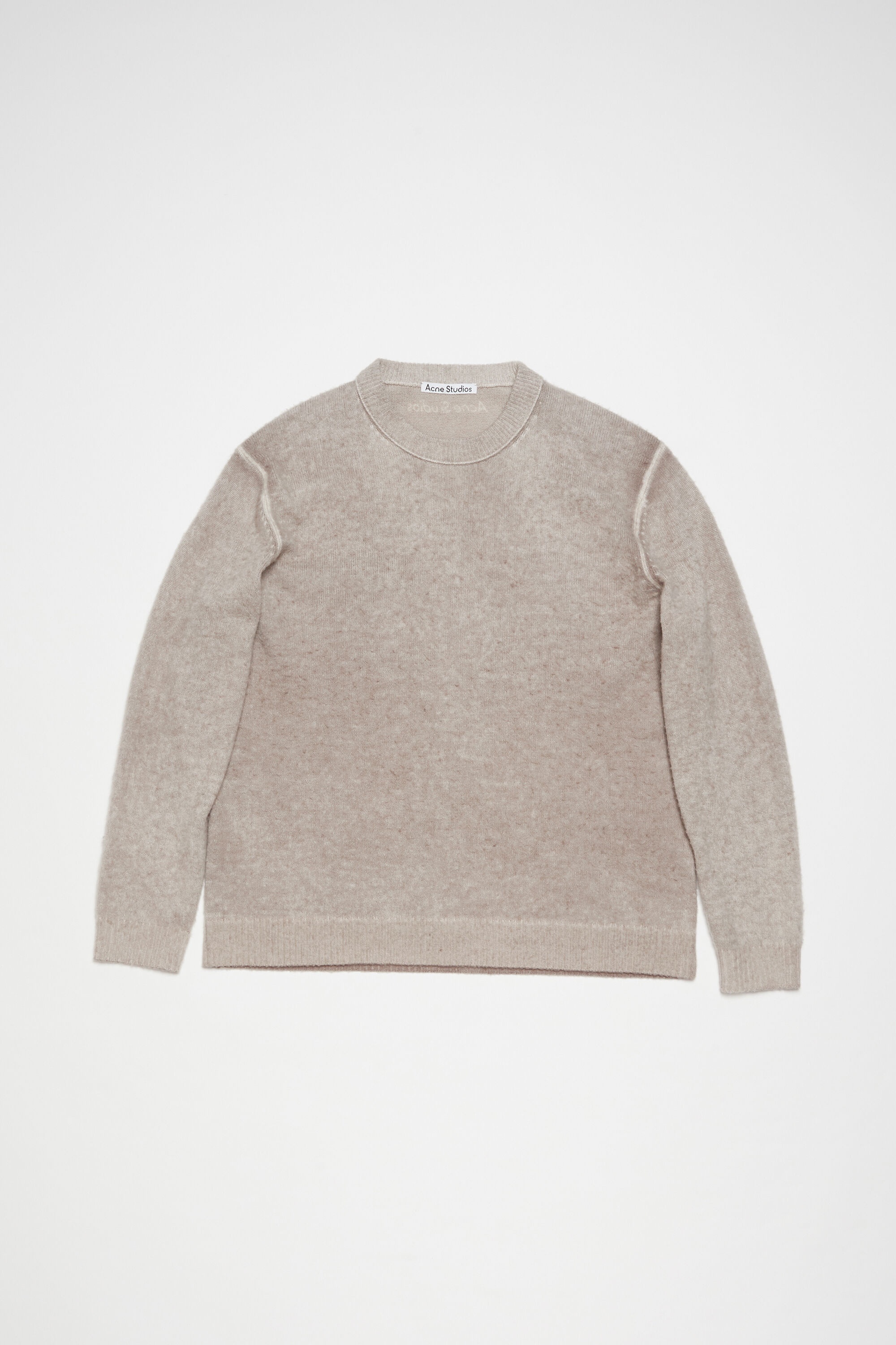 Printed crewneck jumper - Beige - 6