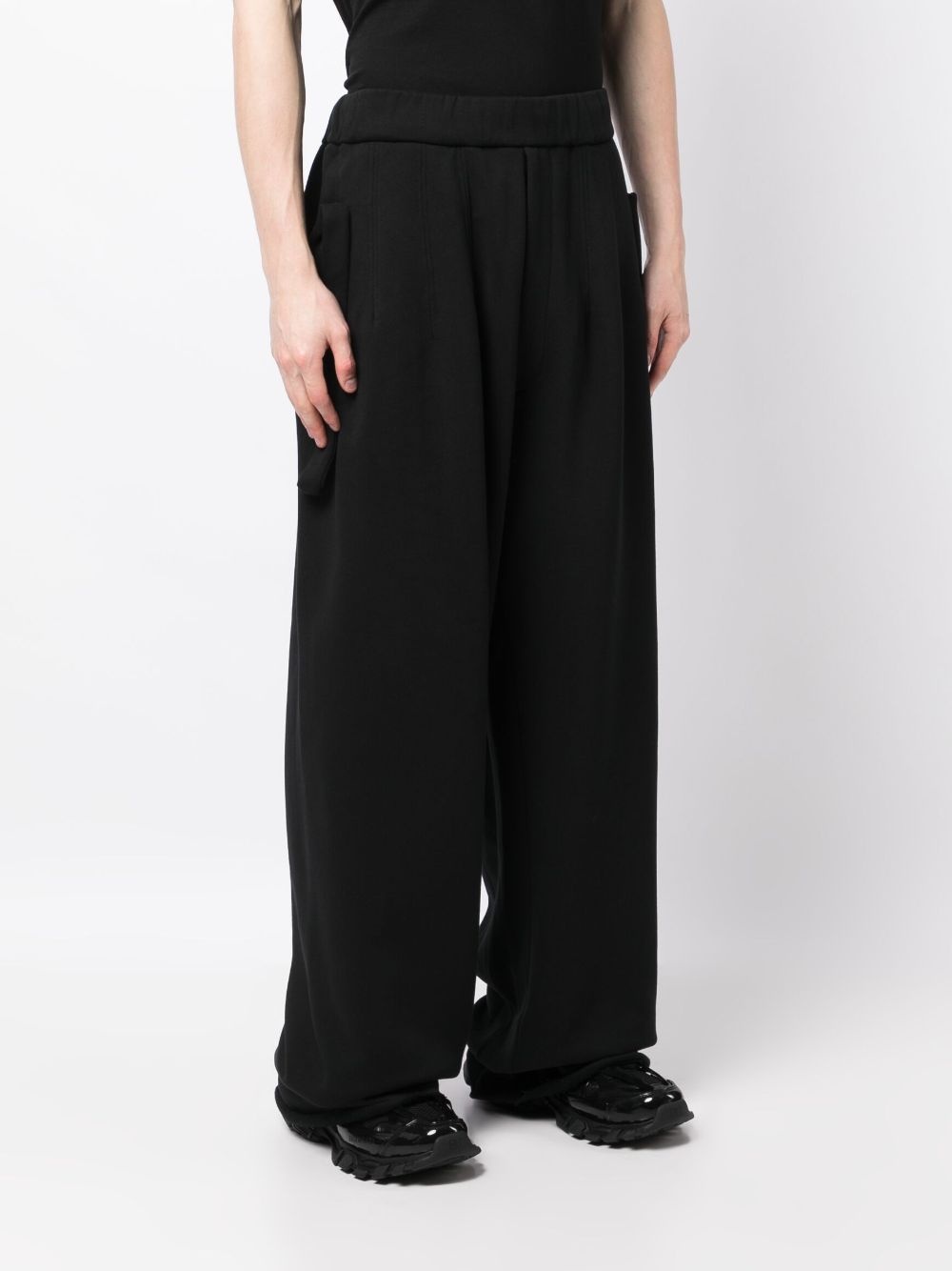 detailed-pocket wide-leg trousers - 3