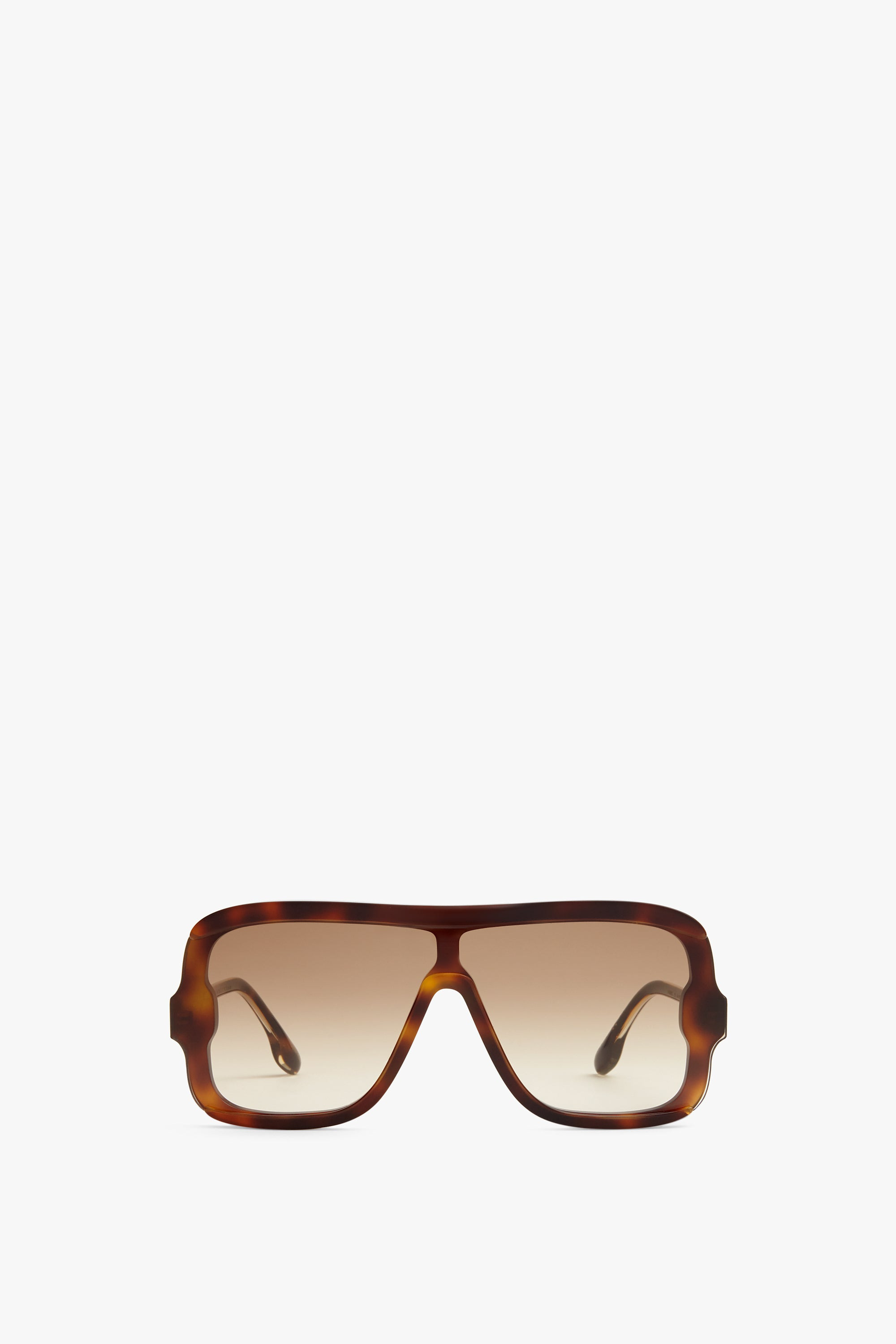 Layered Mask Sunglasses In Tortoise-Brown - 1