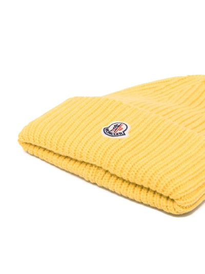 Moncler ribbed-knit beanie hat outlook