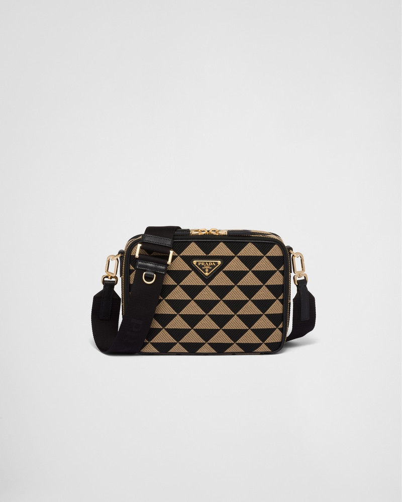 Prada Symbole embroidered fabric bag 1