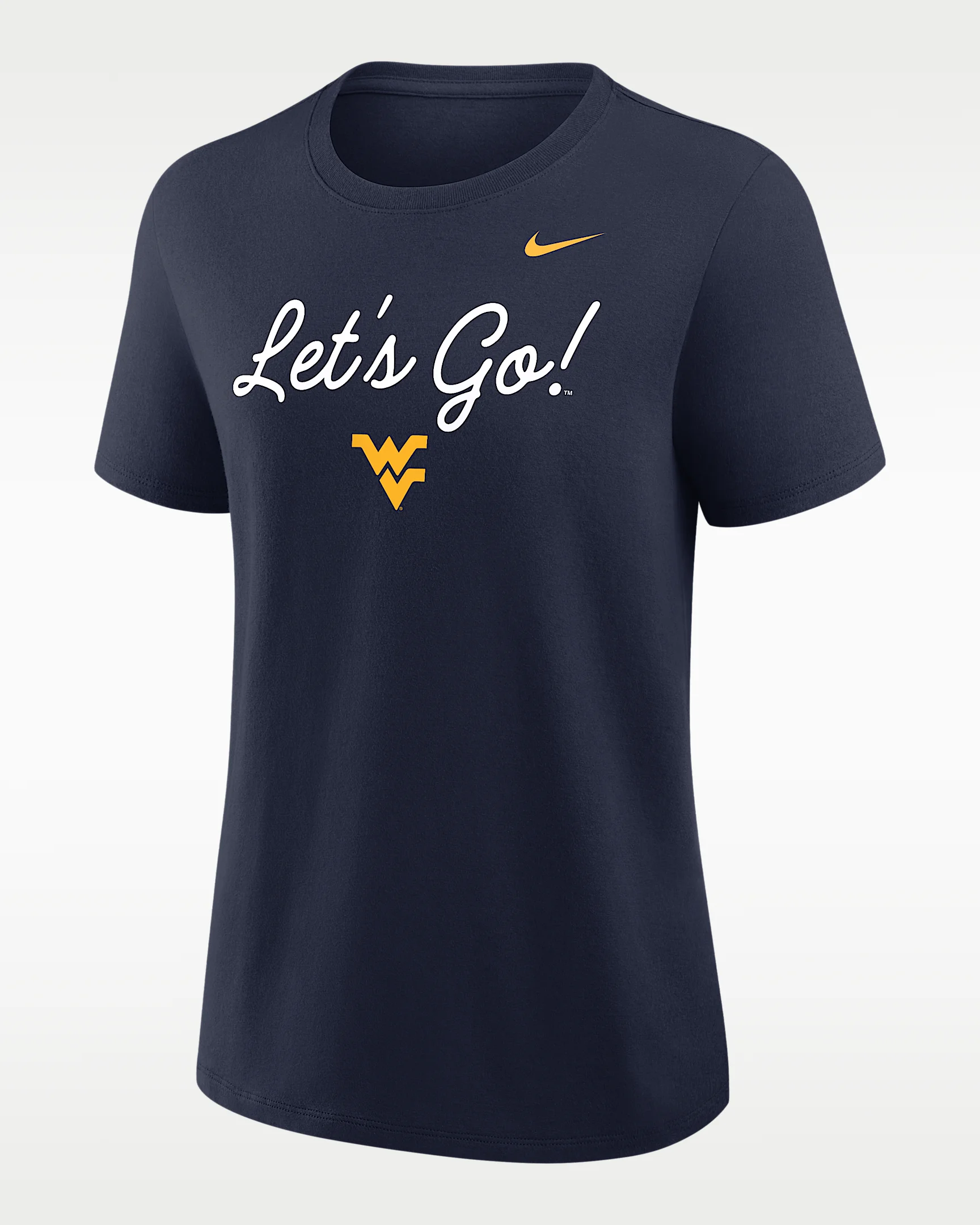 West Virginia Script Mantra Logo Women's Nike College T-Shirt - 1