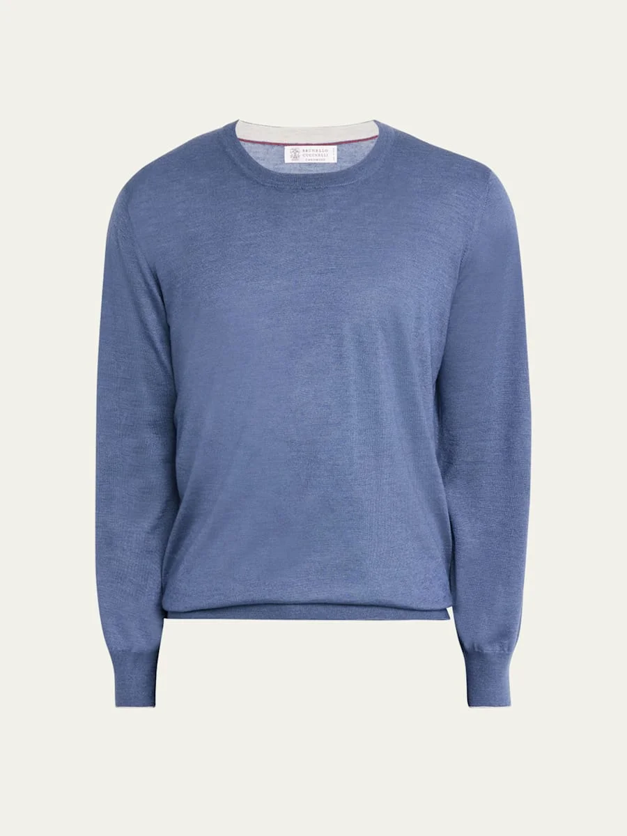 Men's Cashmere Knit Crewneck Sweater - 1