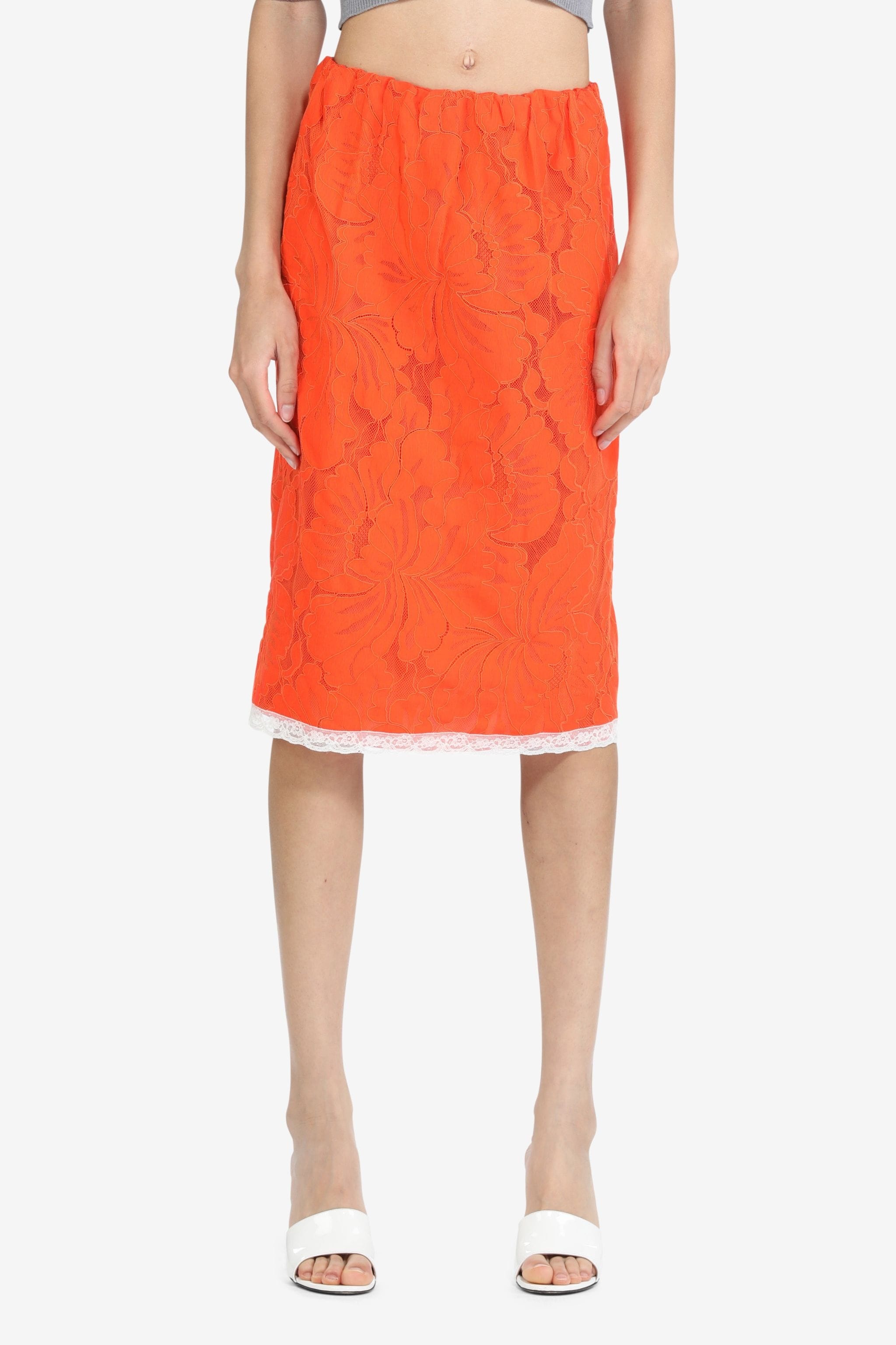 FLORAL-APPLIQUÉ SKIRT - 1