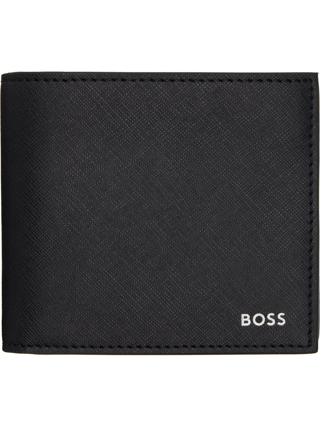 Black Silver-Foil Logo Wallet - 1