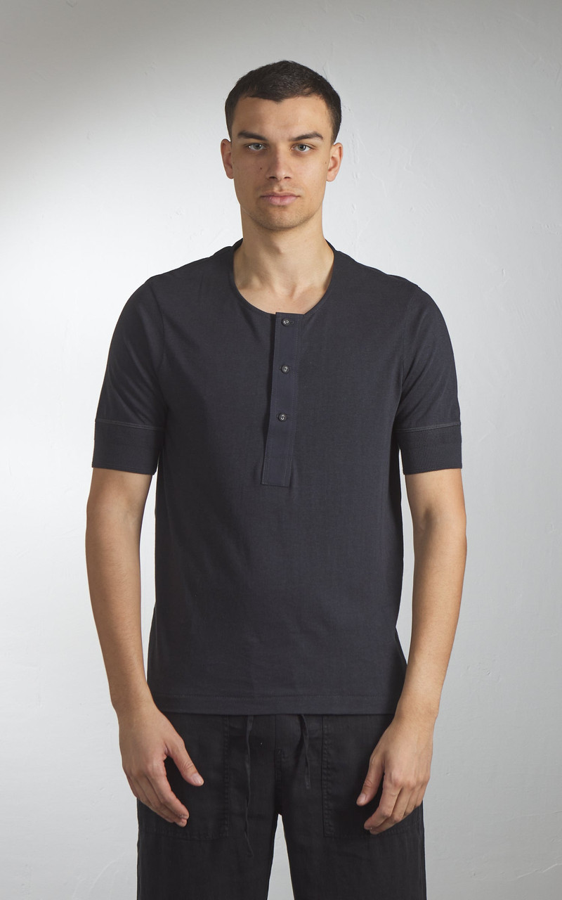 Merz b. Schwanen MERZ B. SCHWANEN 103 LOOPWHEELED HENLEY CHARCOAL outlook