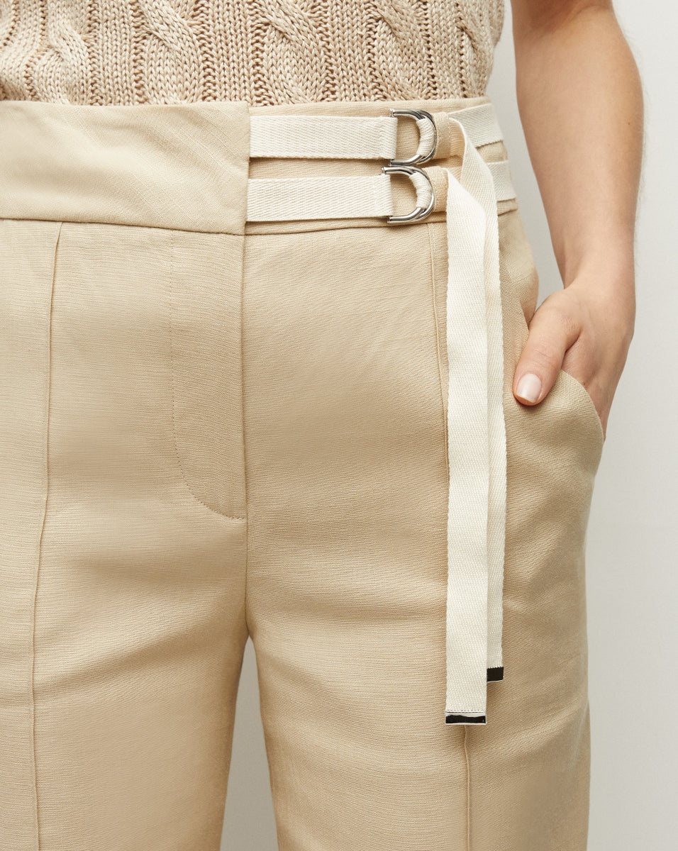 CRUZ STRETCH-LINEN PANTS - 4