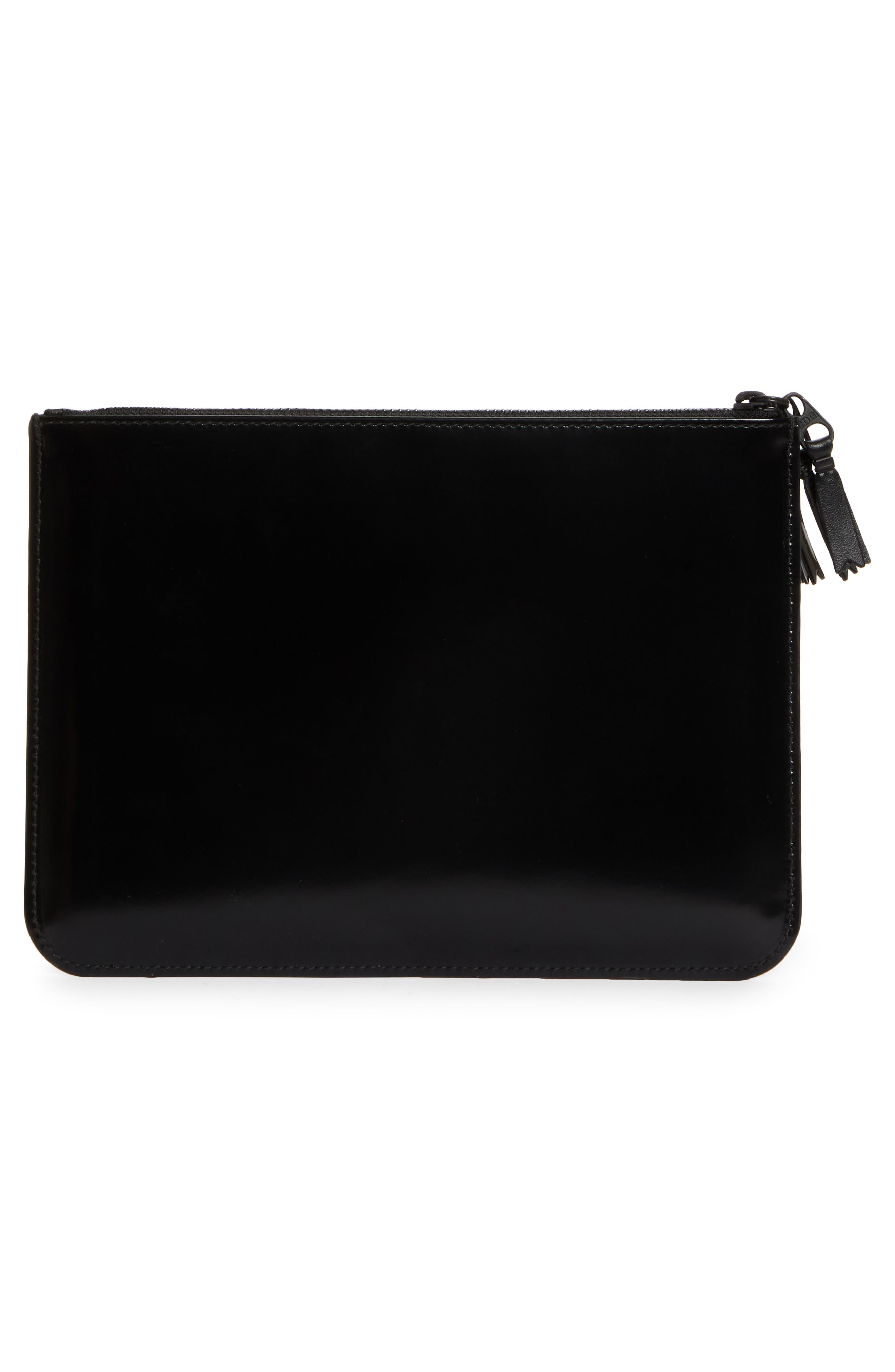 Comme des Garçons Wallets Large Zipper Medley Leather Pouch in Black at Nordstrom - 3