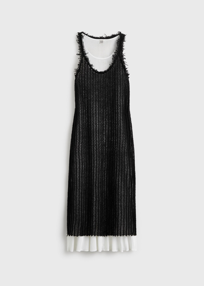 Mohair knit tank dress black 1