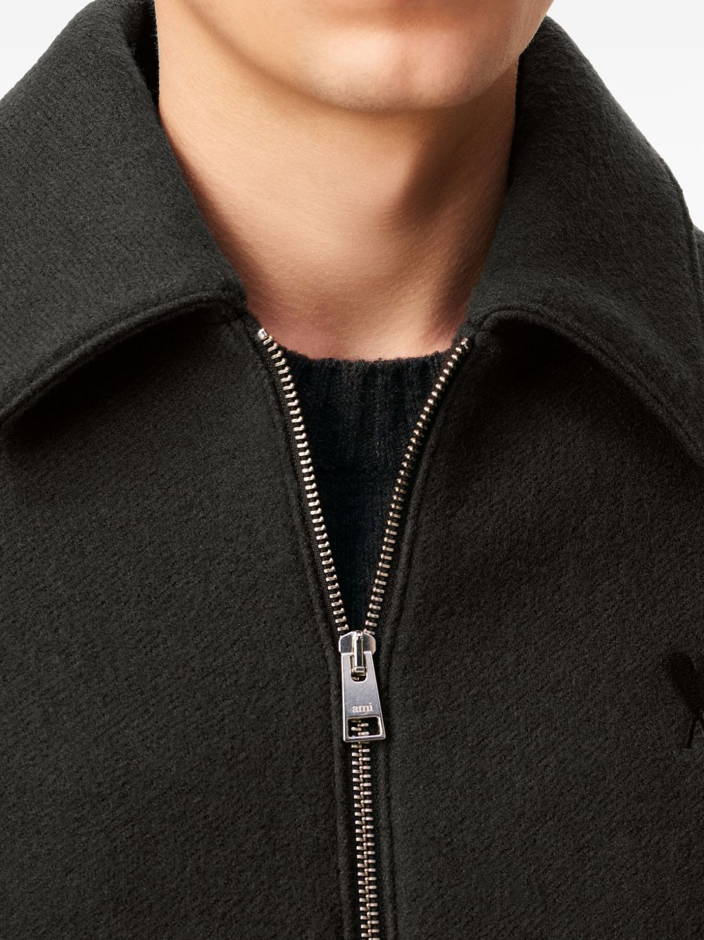 wool Ami De Coeur zipped jacket - 6