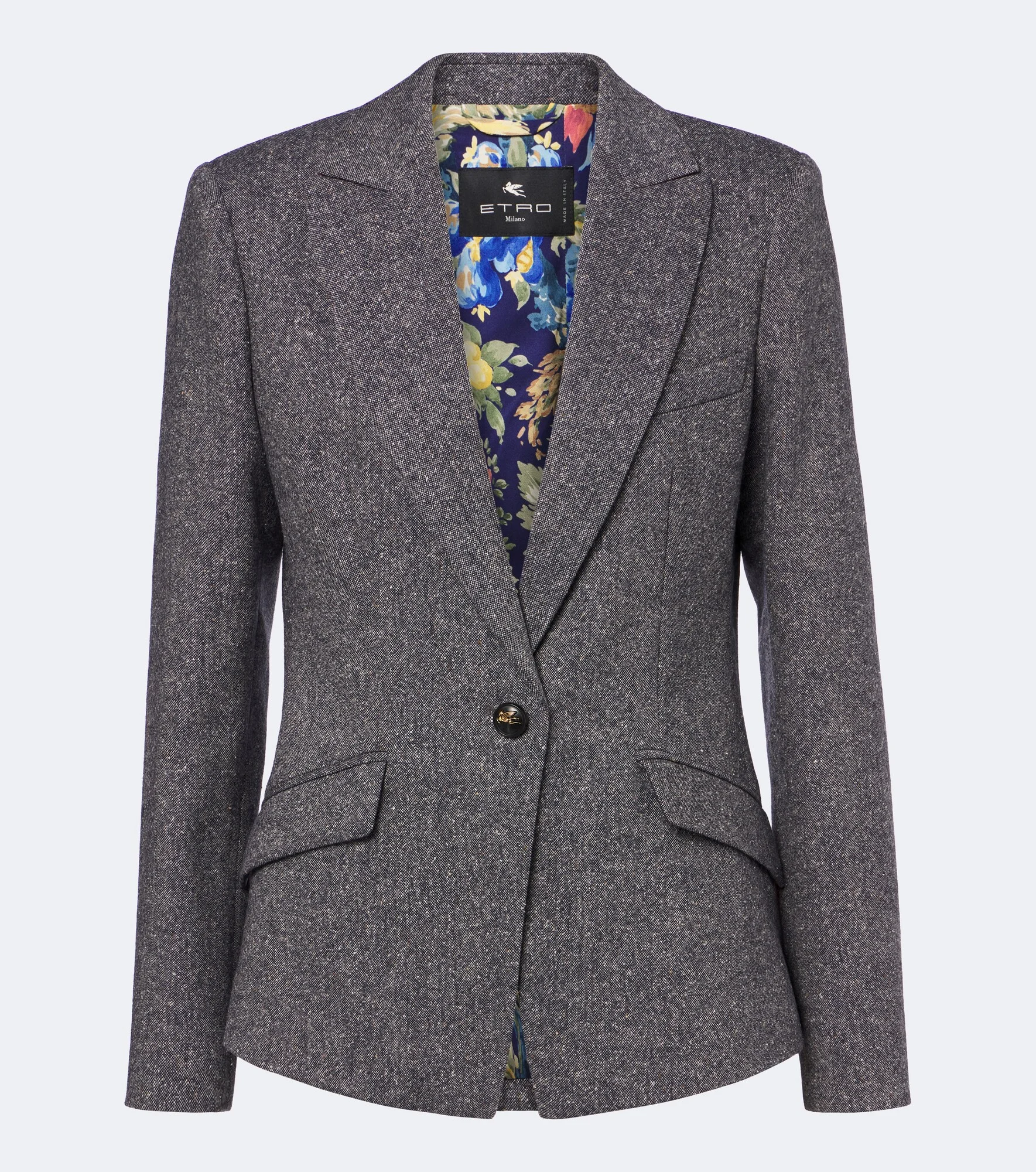Wool and silk-blend blazer - 1