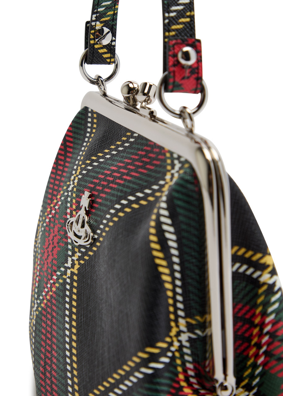 Vivienne Westwood Granny Frame Tartan Faux Leather top Handle bag - 3