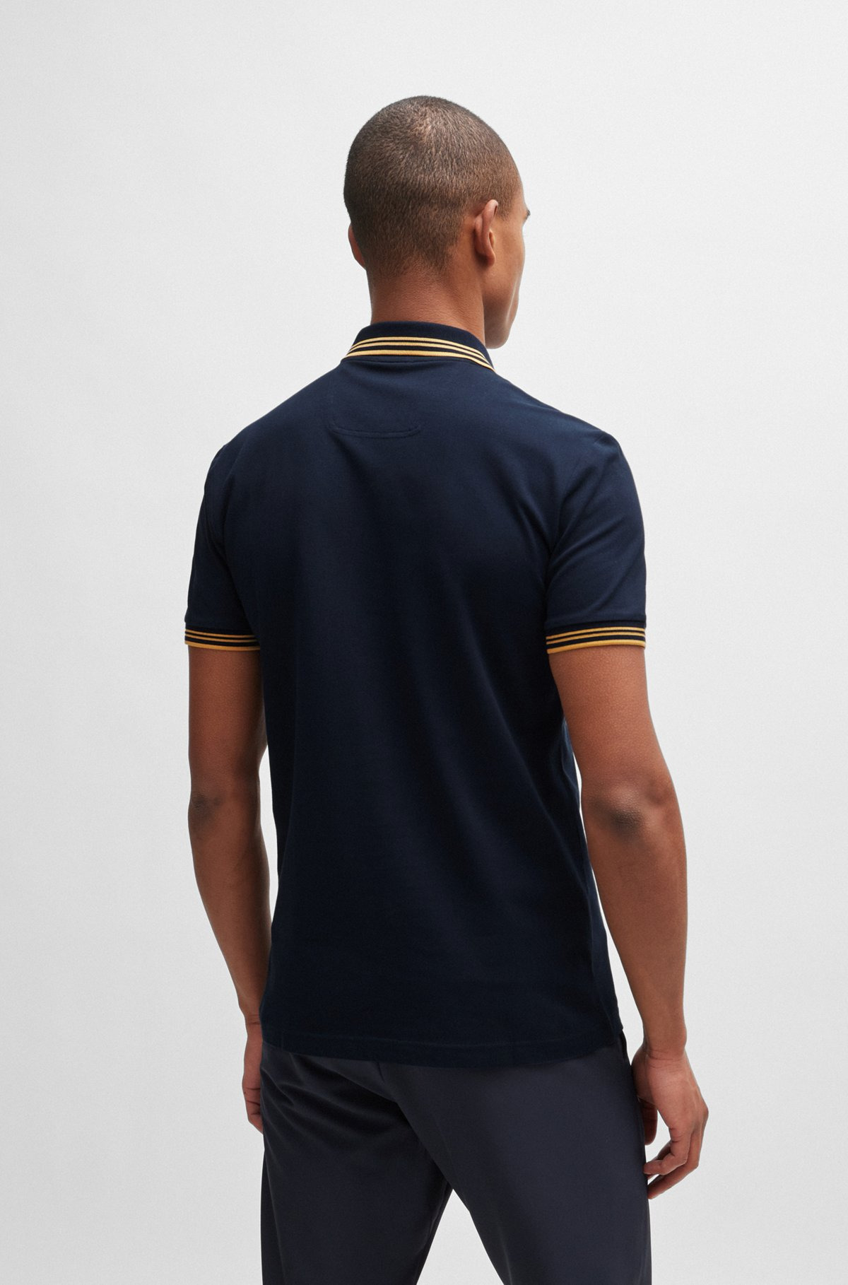 STRETCH-COTTON SLIM-FIT POLO SHIRT WITH BRANDING - 5