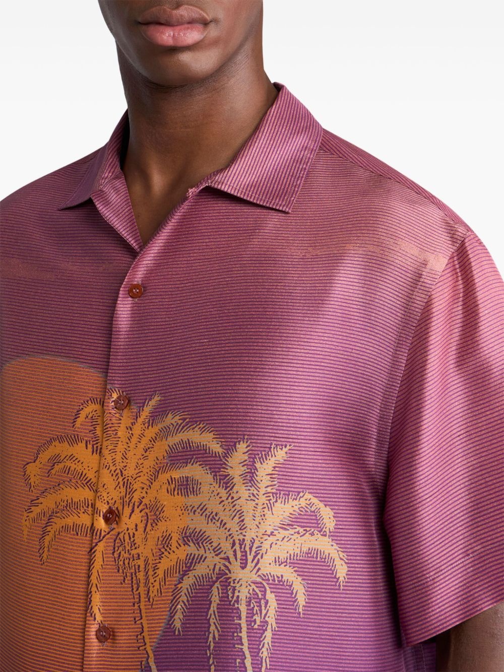sunset-print shirt - 5