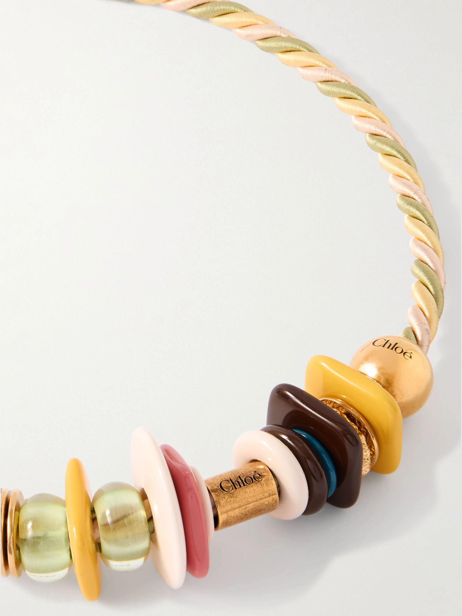 Gold-tone beaded necklace Gold - 4