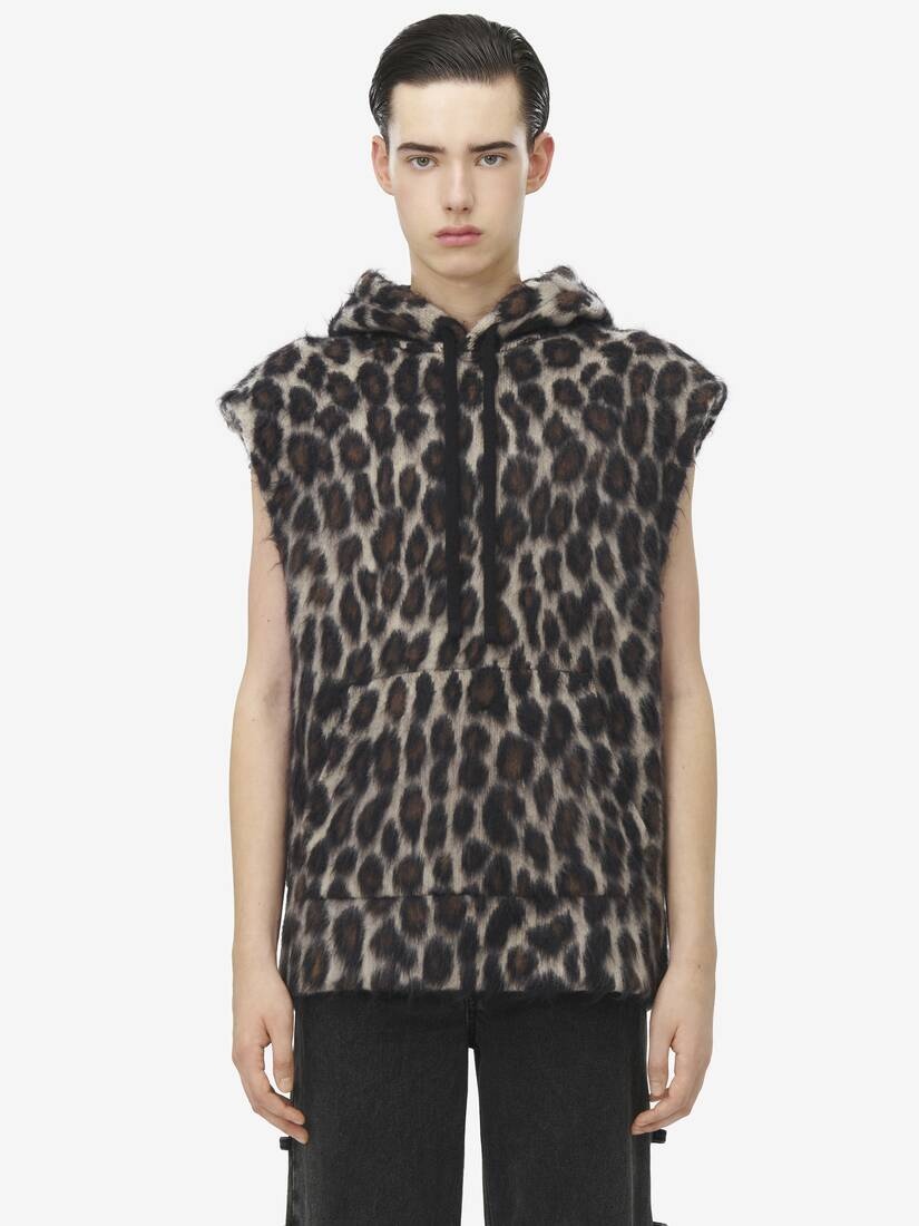 Sleeveless Hooded Sweatshirt - 1