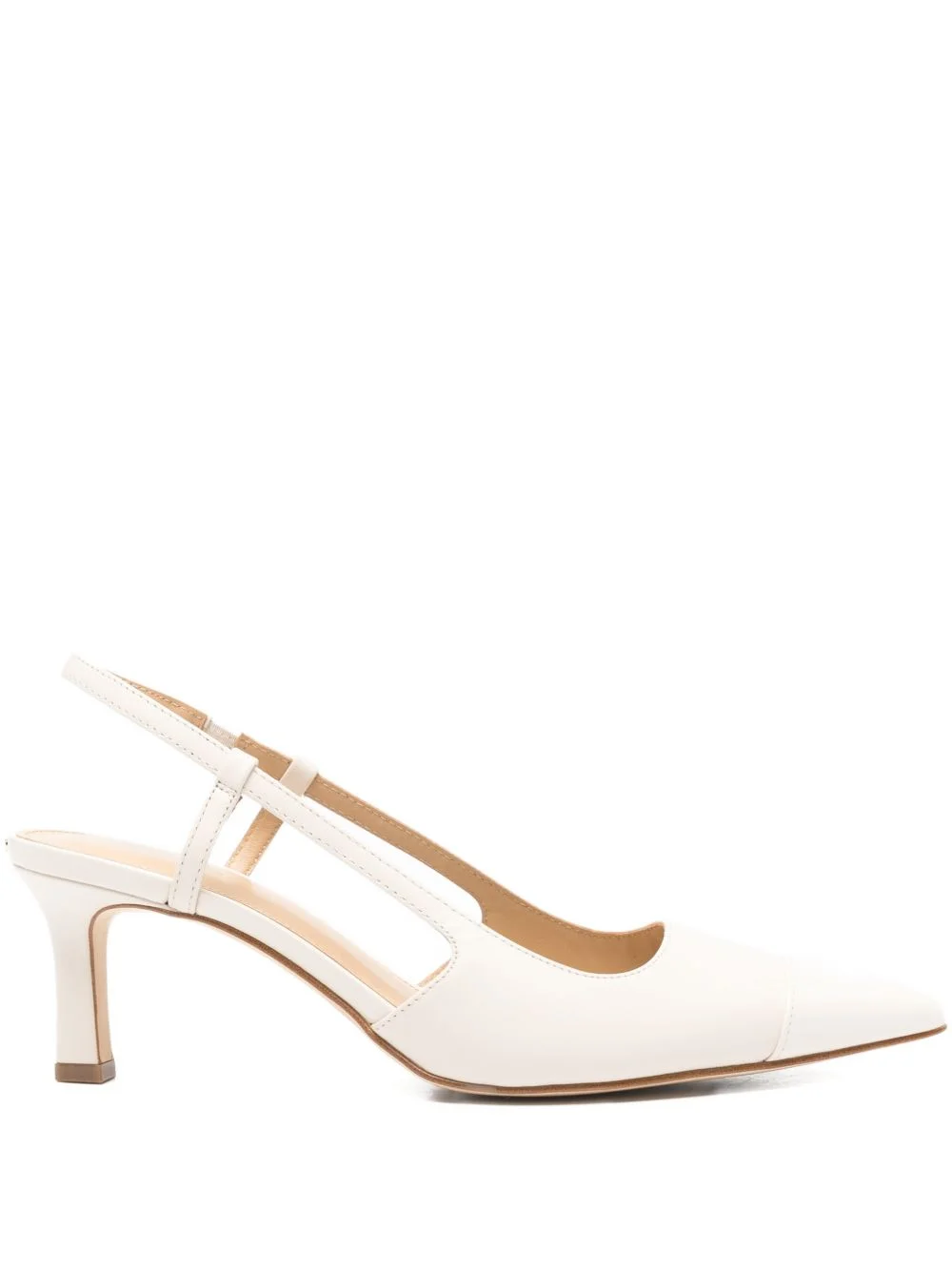 slingback-strap leather pumps - 1