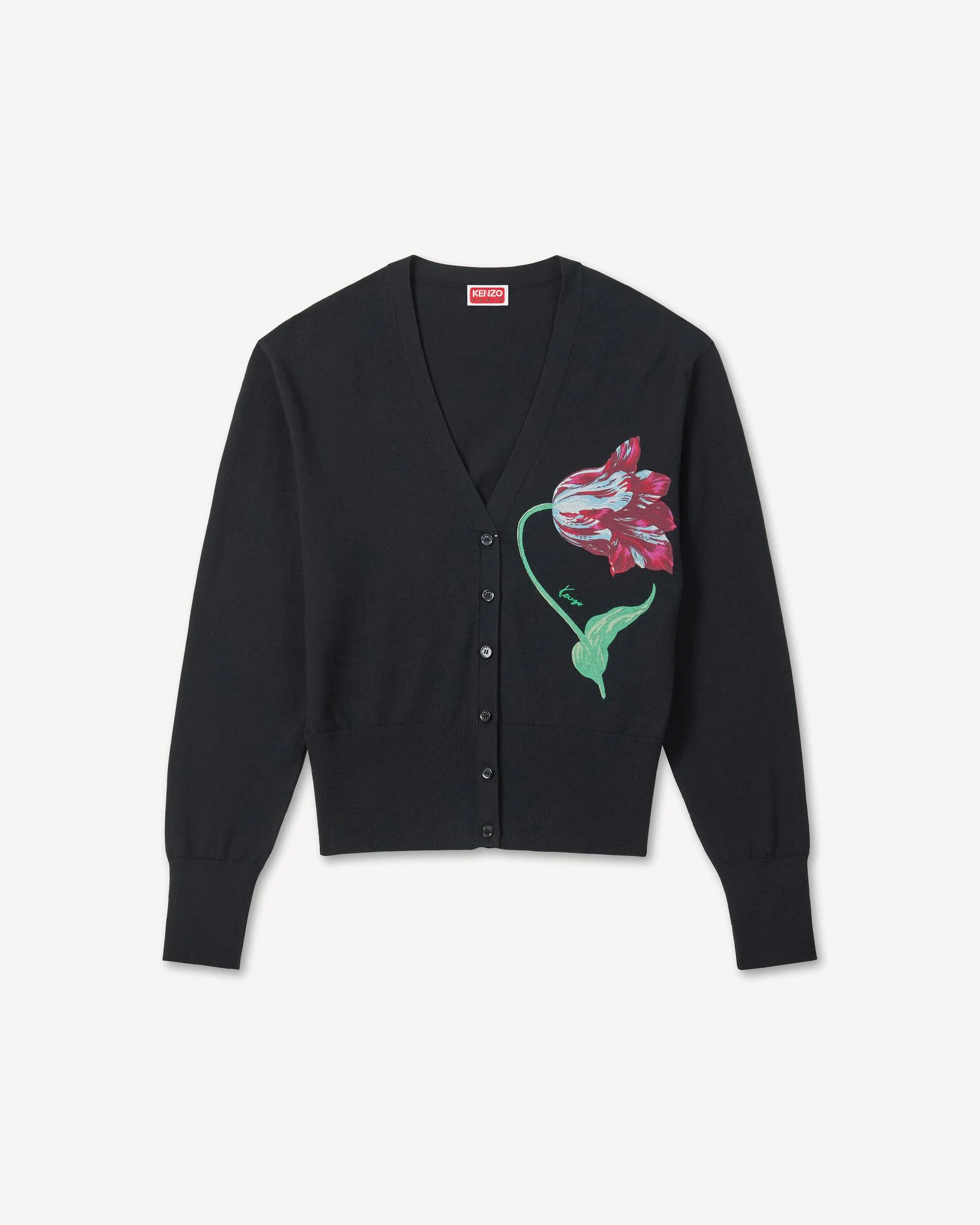 'KENZO Tulip' cardigan in cotton wool - 1