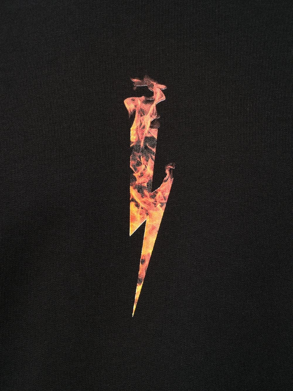 flames logo print sweatshirt - 5