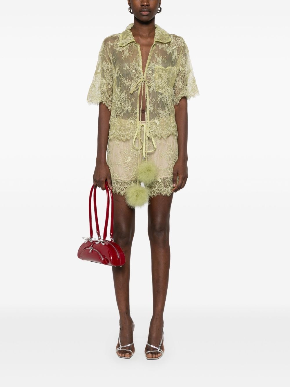 floral-lace shorts - 2