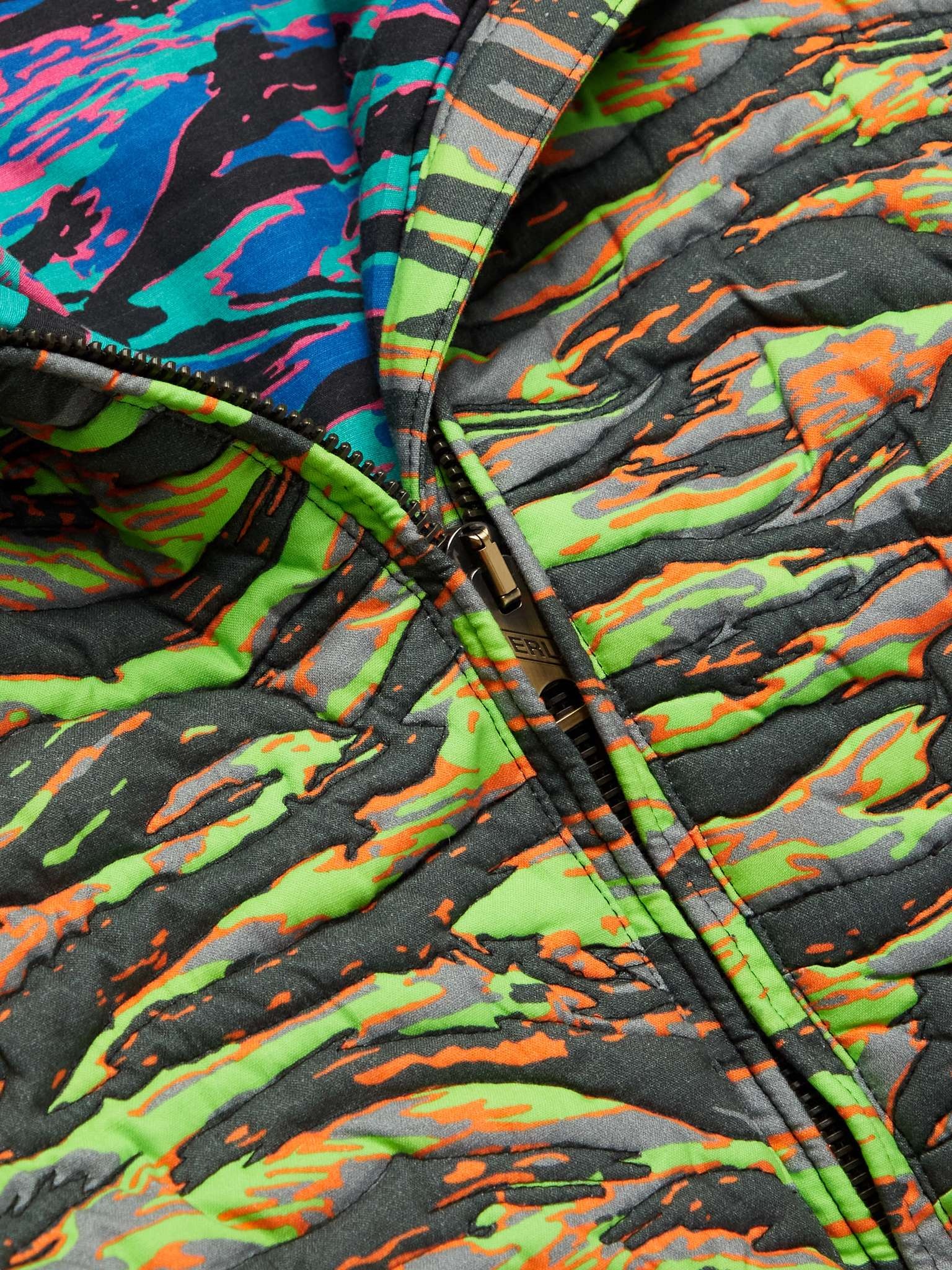 Printed Quilted Cotton-Jacquard Down Jacket - 5