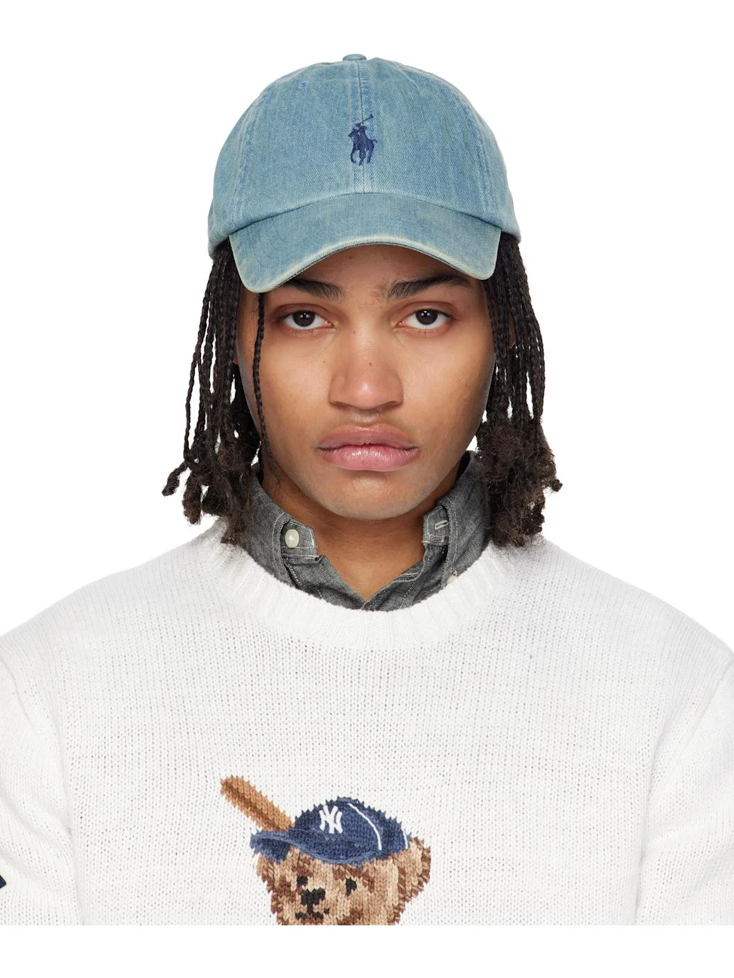 Blue Indigo Denim Ball Cap - 1