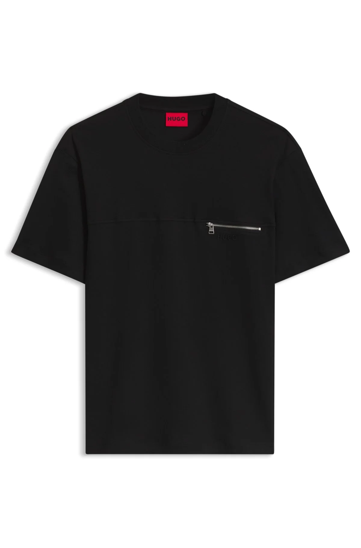RELAXED-FIT T-SHIRT IN COTTON WITH ZIPPERED CHEST POCKET - 1