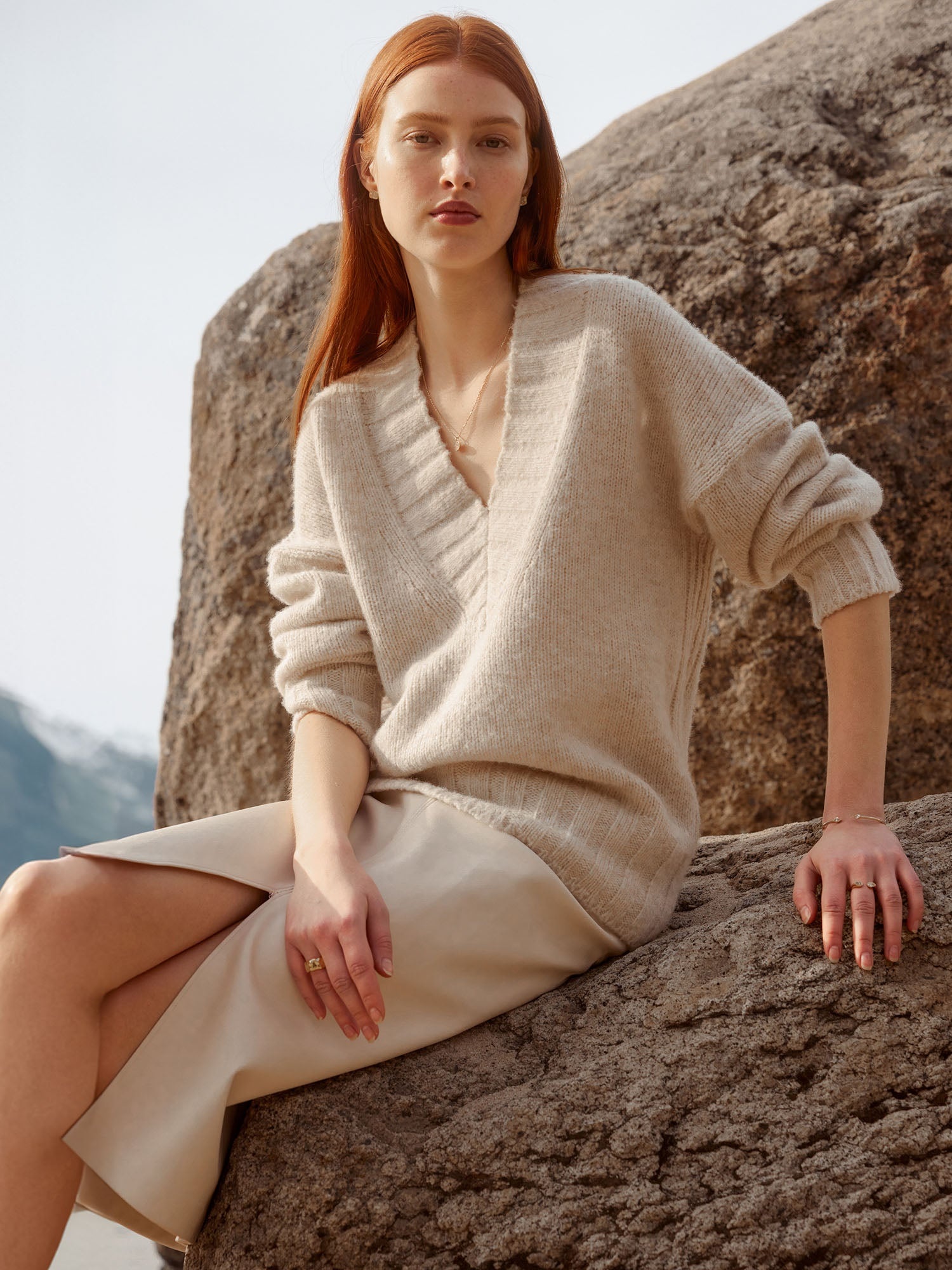 The Emme V Neck Sweater - 2