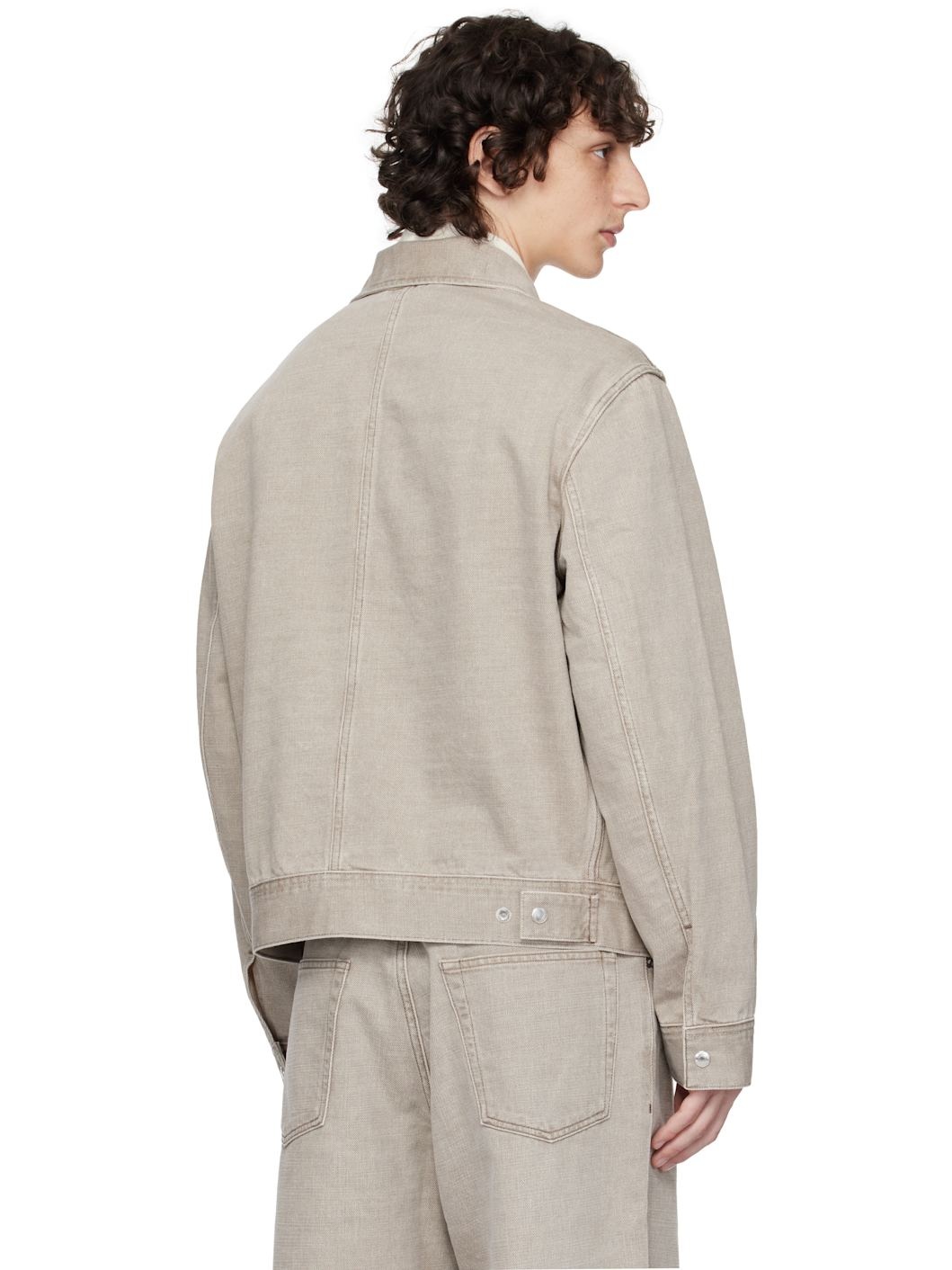 Beige Miller Denim Jacket - 3