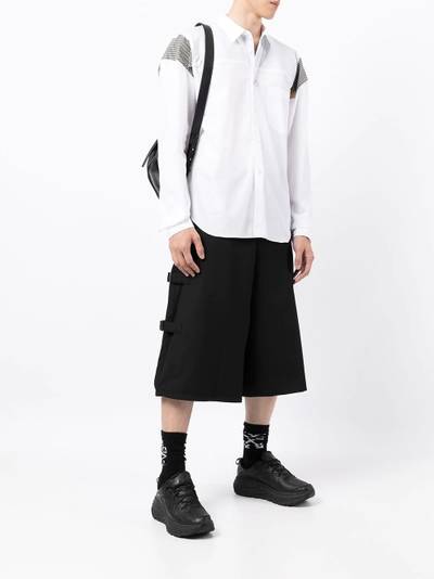 Comme des Garçons Homme Plus buckled wide-leg shorts outlook