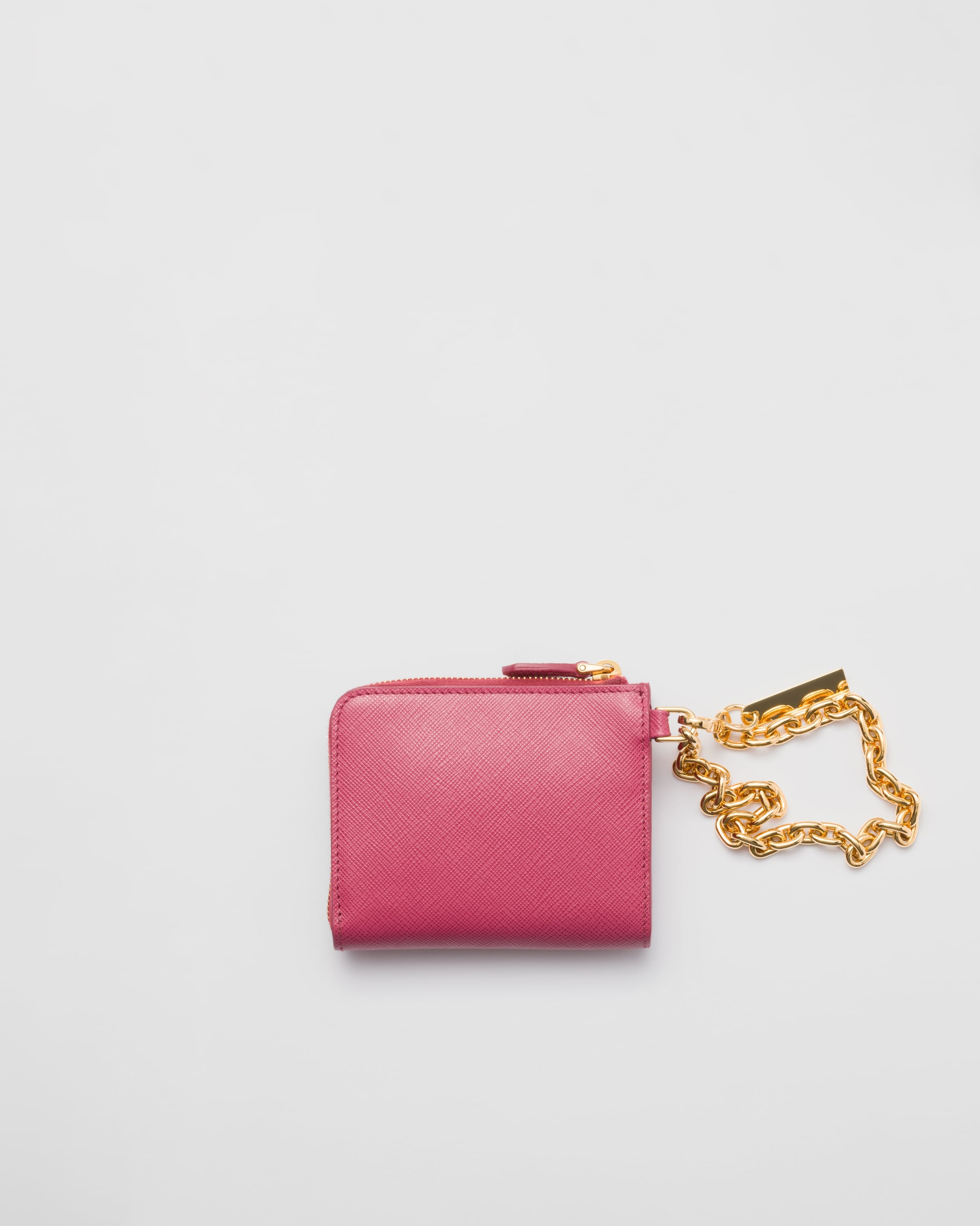 Small Saffiano leather zipper wallet - 3