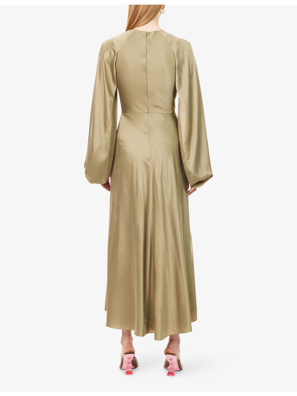 Koda Balloon-Sleeves Silk Maxi Dress - 4