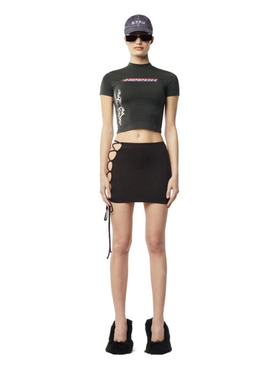 Heron Preston Lace-Up Stretch Miniskirt outlook