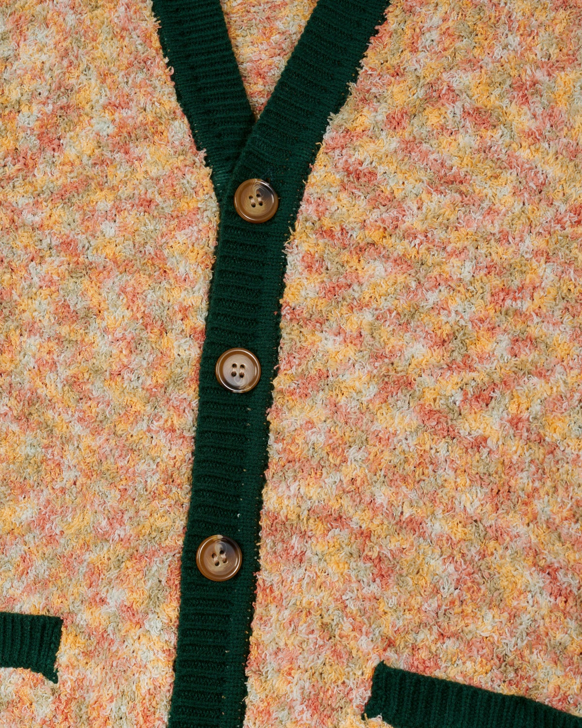 Teddy Fur Striped Cardigan - Brown Multi - 3