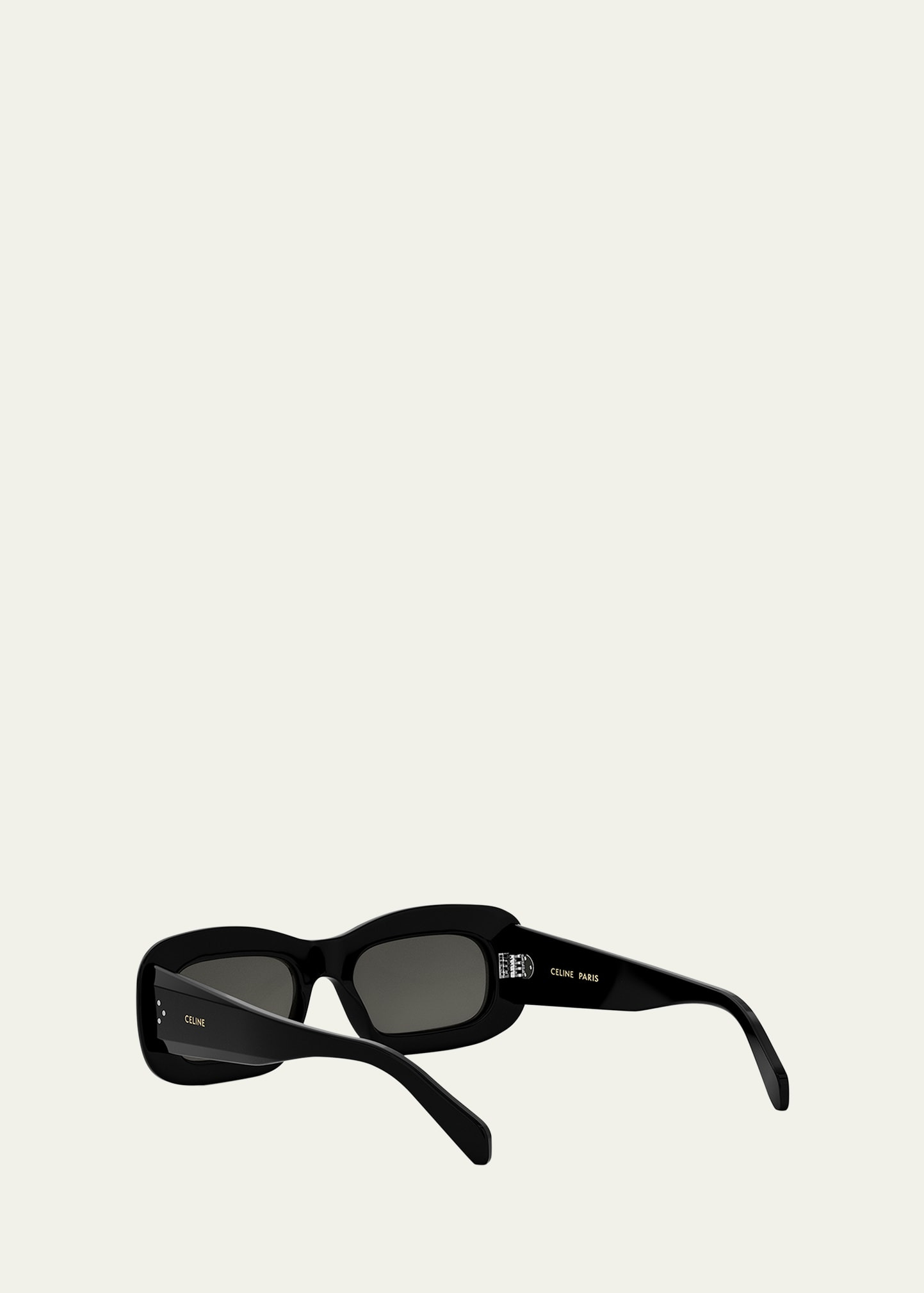 Bold 3 Dots Acetate Rectangle Sunglasses - 4