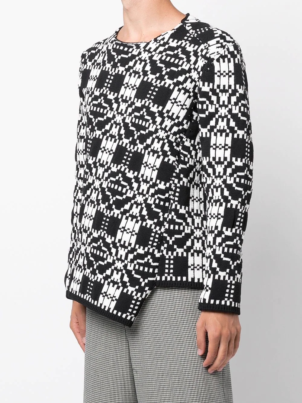 geometric-pattern asymmetric jumper - 3