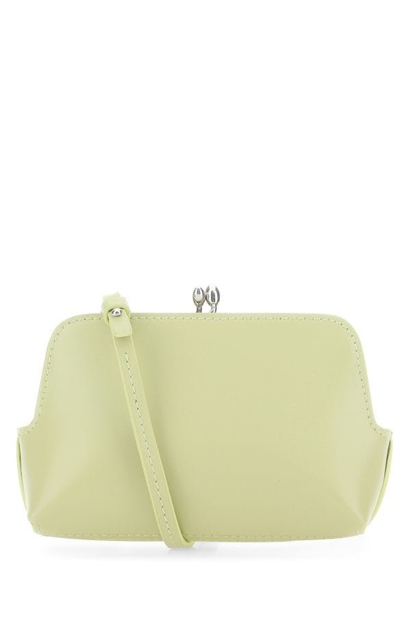 Pastel green leather micro Goji crossbody bag - 3