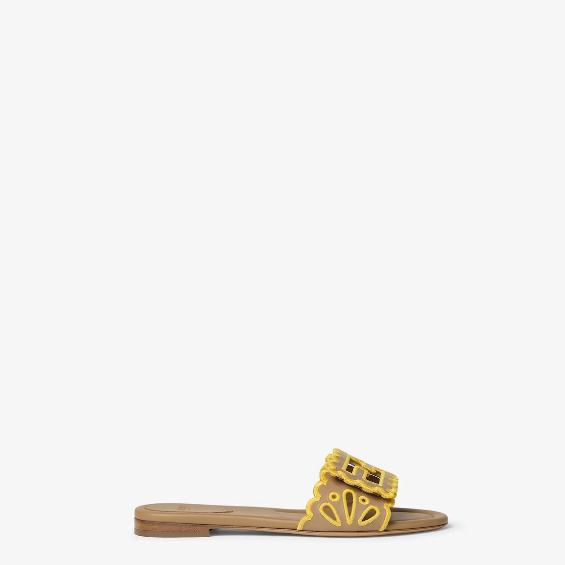 Baguette Light brown nappa leather slides - 1