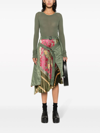 Andersson Bell floral-print draped midi skirt outlook