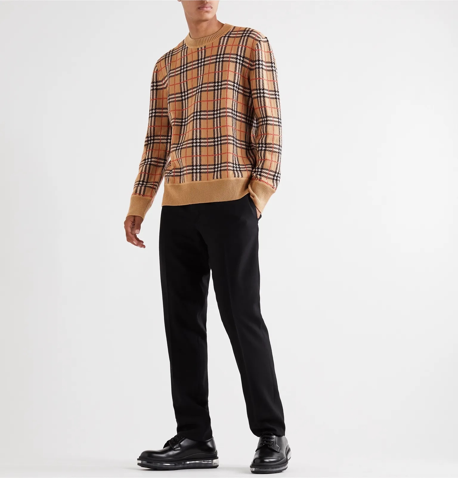 Checked Merino Wool Sweater - 2