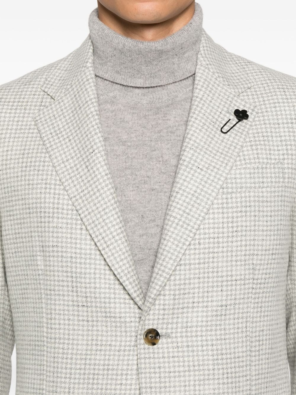 checked-pattern blazer - 5