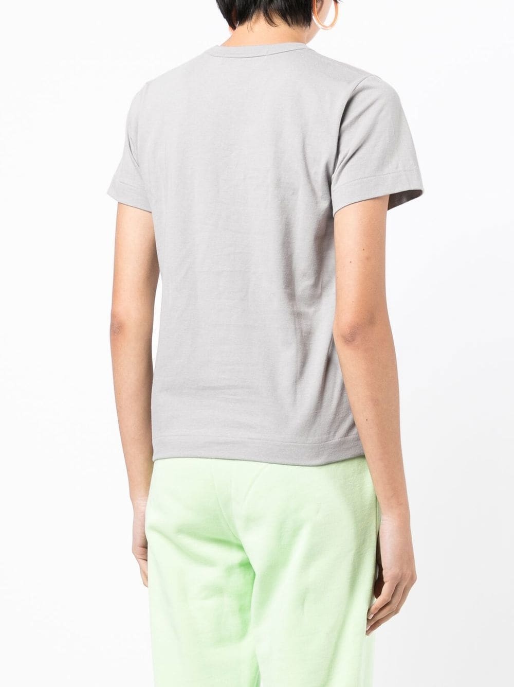 short-sleeve heart-patch T-shirt - 4