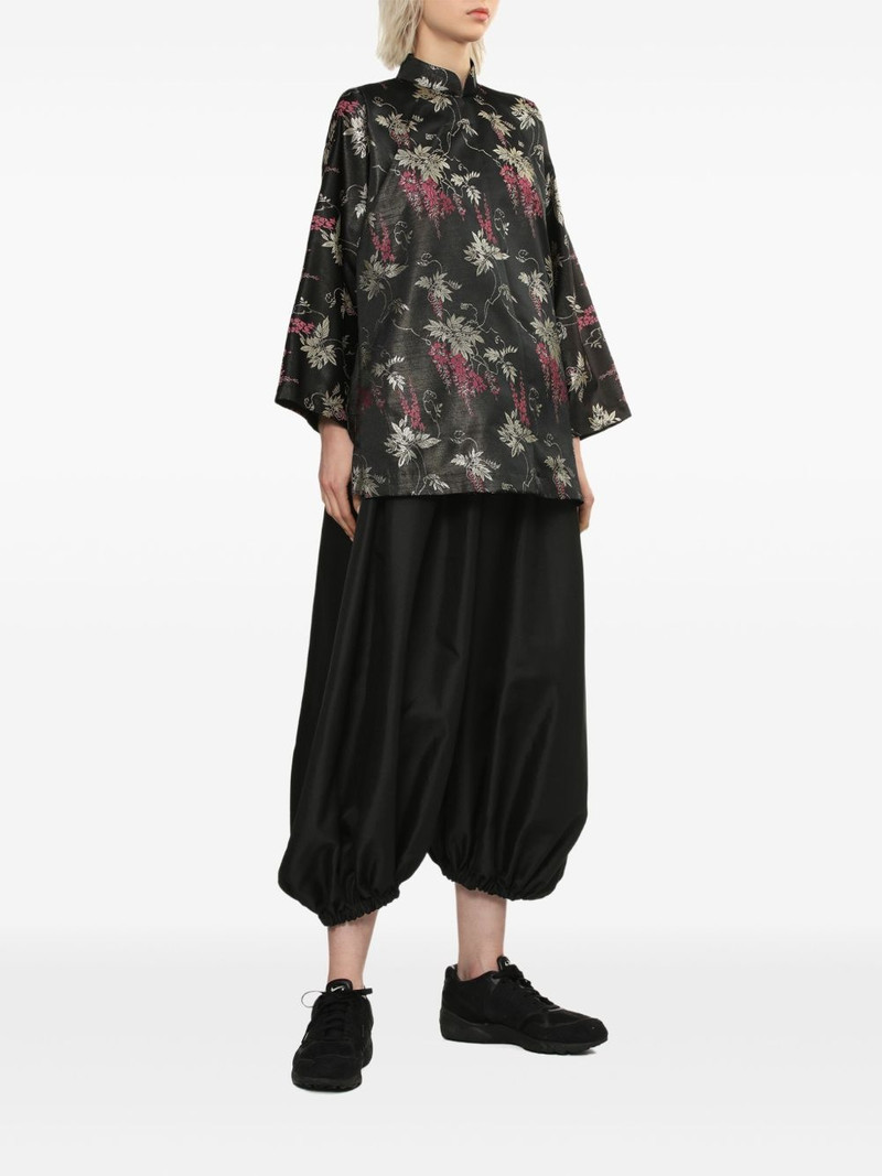 Comme des Garçons Comme des Garçons floral-print mandarin-collar blouse outlook