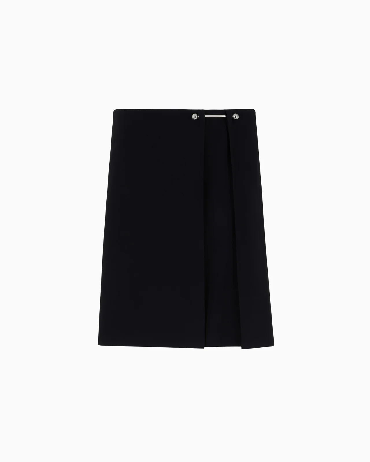 Envers satin skirt with a piercing-style closure - 1