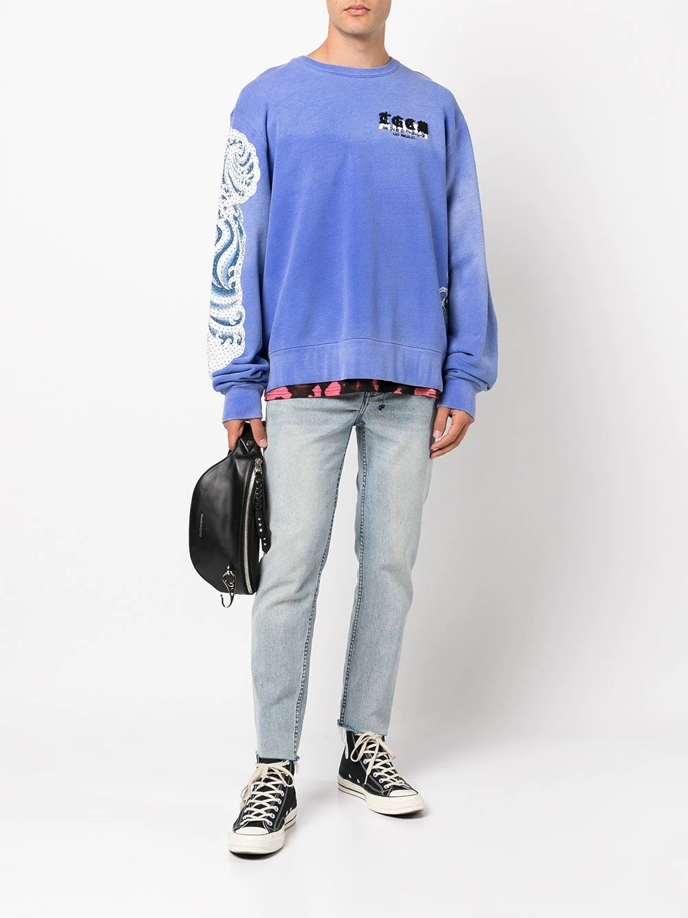 embellished koi-print sweatshirt - 2