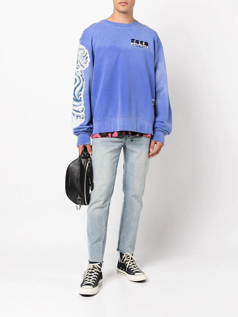 AMIRI embellished koi-print sweatshirt outlook