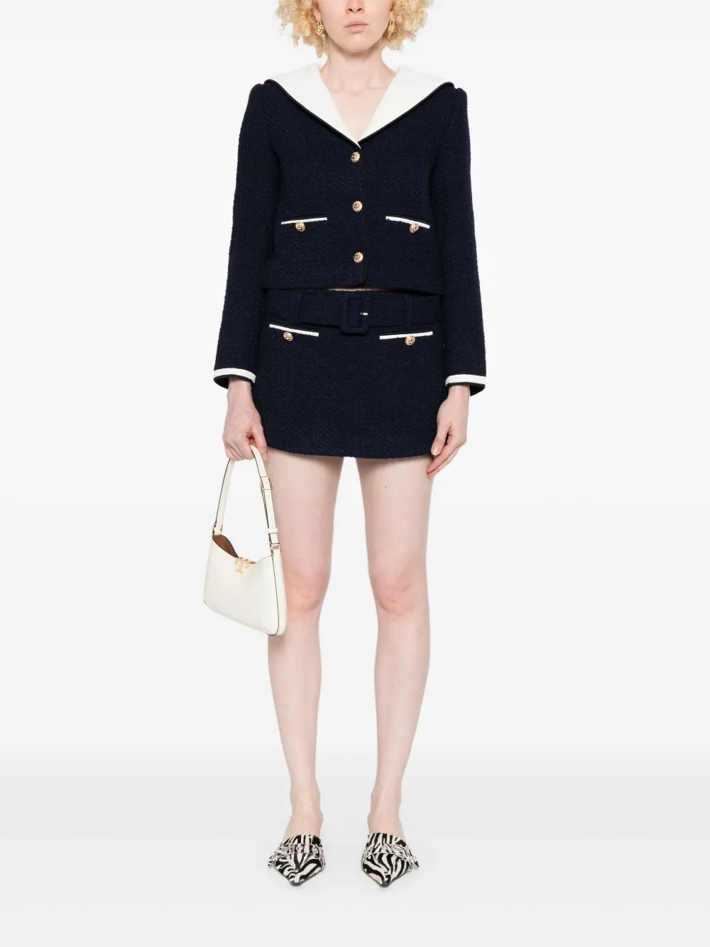 Bouclé Mini Skirt With Shorts - 2