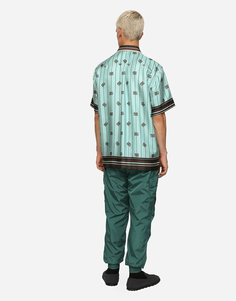 Nylon cargo pants with logo tag 3