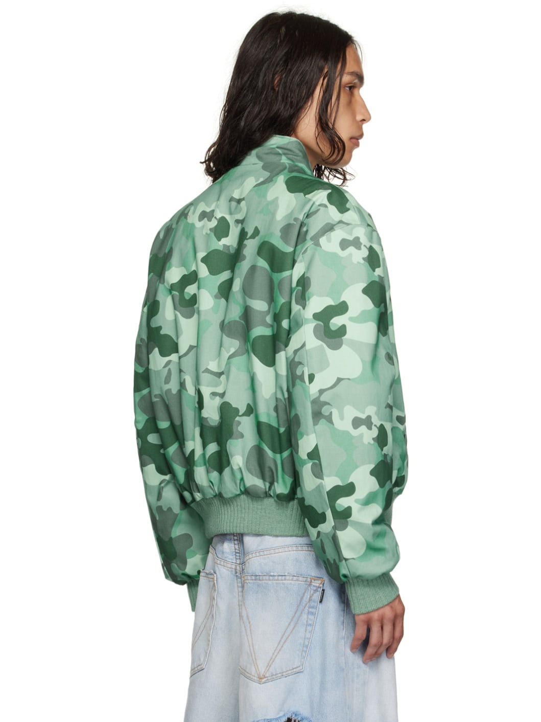 Green Camouflage Bomber Jacket - 3