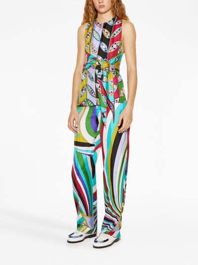 PUCCI graphic-print sleeveless blouse outlook